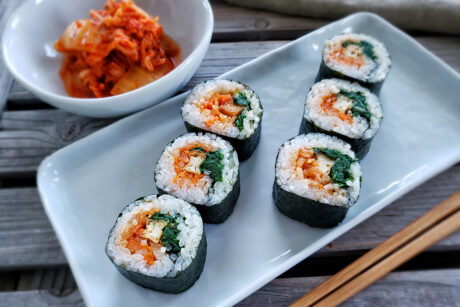 Caramelized Kimchi Kimbap