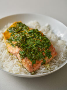 Herb Salmon & White Rice