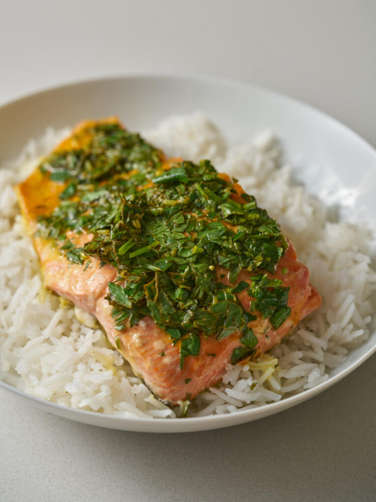 Herb Salmon & White Rice