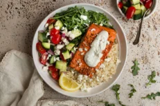 Mediterranean Salmon Plate Bowl