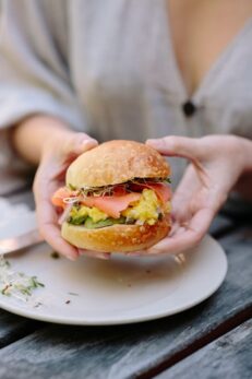 Smoked Salmon Egg Sandwich
