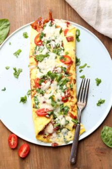 Spinach & Bacon Omelette