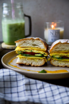 Vegan Avocado Egg Sandwich