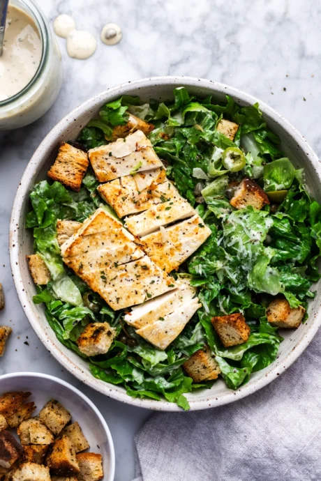 Vegan Tofu Caesar Salad